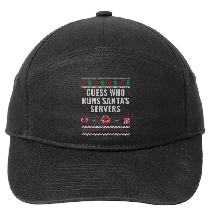 Tech Support Ugly Christmas Funny Computer It Nerd Xmas Meaningful Gift 7-Panel Snapback Hat