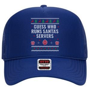 Tech Support Ugly Christmas Funny Computer It Nerd Xmas Meaningful Gift High Crown Mesh Back Trucker Hat