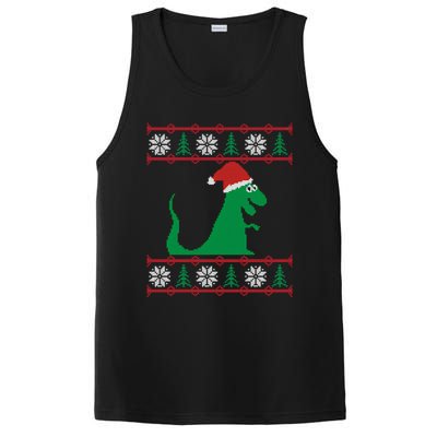 Trex Santa Ugly Christmas PosiCharge Competitor Tank