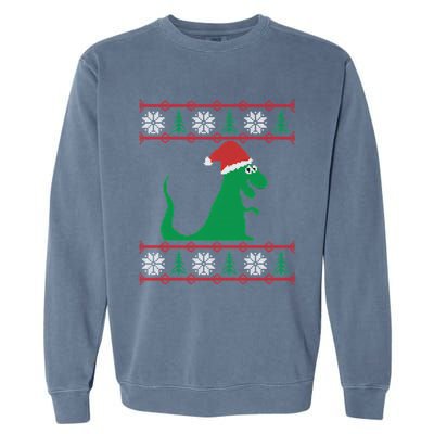 Trex Santa Ugly Christmas Garment-Dyed Sweatshirt