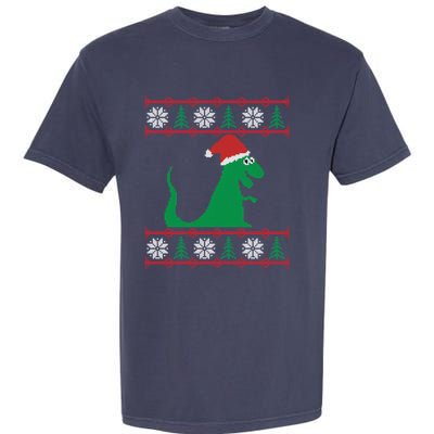 Trex Santa Ugly Christmas Garment-Dyed Heavyweight T-Shirt