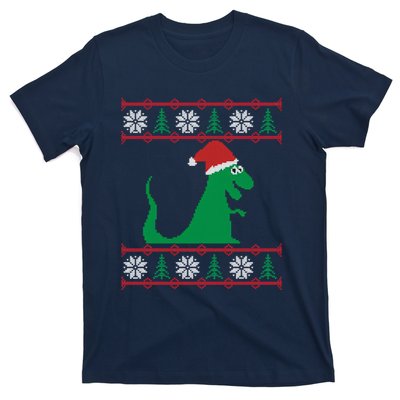 Trex Santa Ugly Christmas T-Shirt