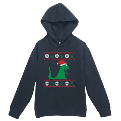 Trex Santa Ugly Christmas Urban Pullover Hoodie