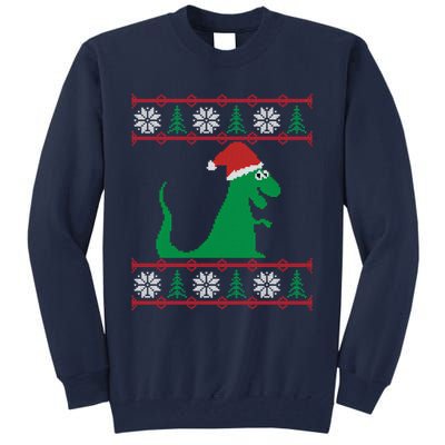 Trex Santa Ugly Christmas Tall Sweatshirt