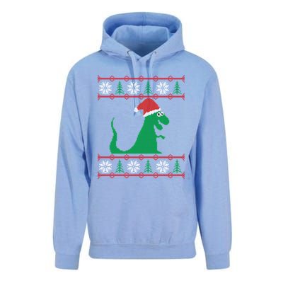 Trex Santa Ugly Christmas Unisex Surf Hoodie