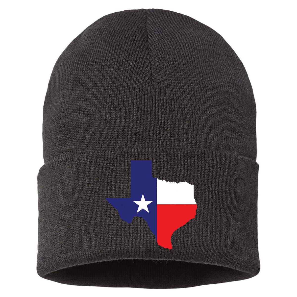 Texas State Usa Distressed Flag Grunge Texas Sustainable Knit Beanie