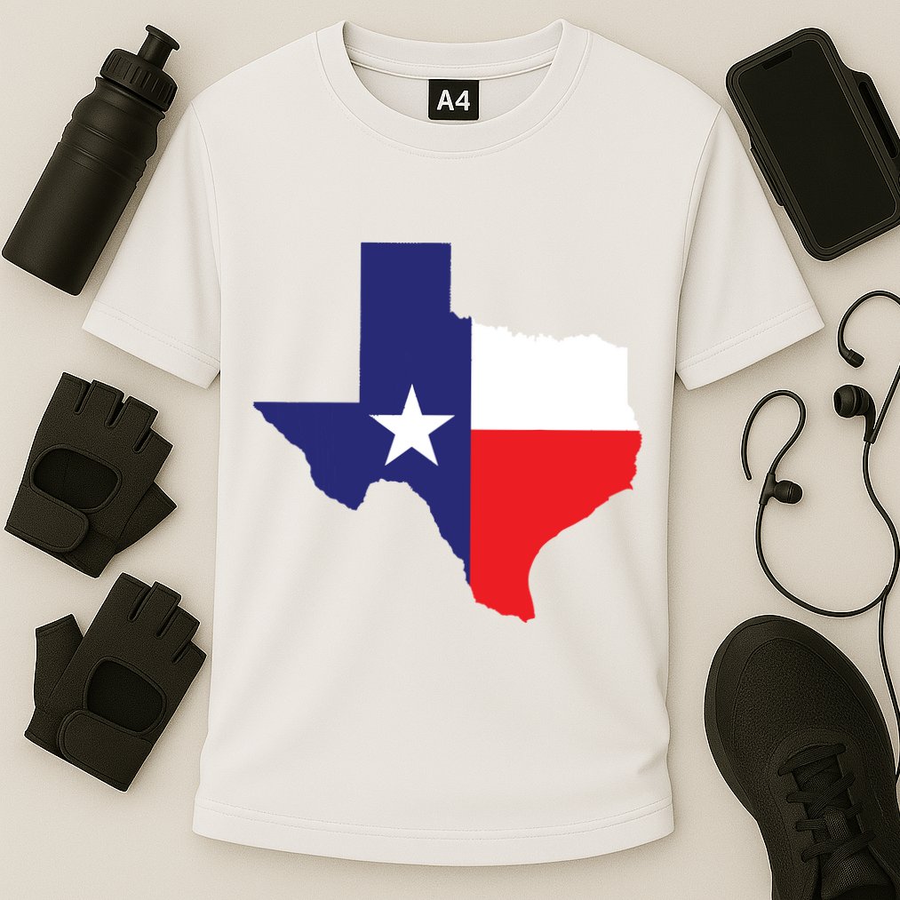 Texas State Usa Distressed Flag Grunge Texas Cooling Performance Crew T-Shirt