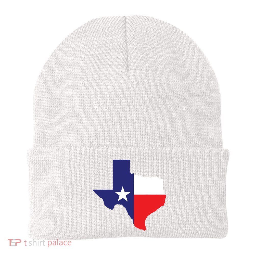 Texas State Usa Distressed Flag Grunge Texas Beanie
