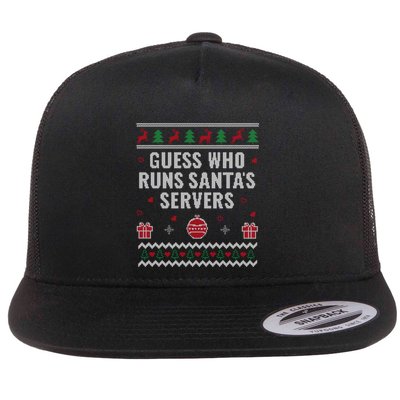 Tech Support Ugly Christmas Funny Computer It Nerd Xmas Gift Flat Bill Trucker Hat