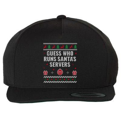 Tech Support Ugly Christmas Funny Computer It Nerd Xmas Gift Wool Snapback Cap