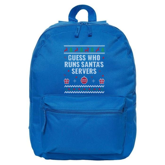 Tech Support Ugly Christmas Funny Computer It Nerd Xmas Gift 16 in Basic Backpack