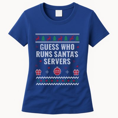 Tech Support Ugly Christmas Funny Computer It Nerd Xmas Gift Women's T-Shirt