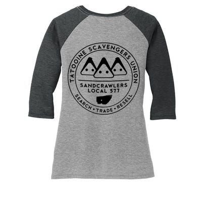 Tatooine Scavengers Union Women's Tri-Blend 3/4-Sleeve Raglan Shirt