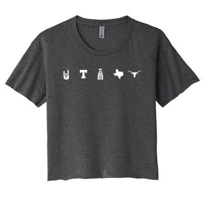 Texas Sneakers Ut Icons Strip Women's Crop Top Tee