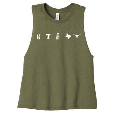 Texas Sneakers Ut Icons Strip Women's Racerback Cropped Tank