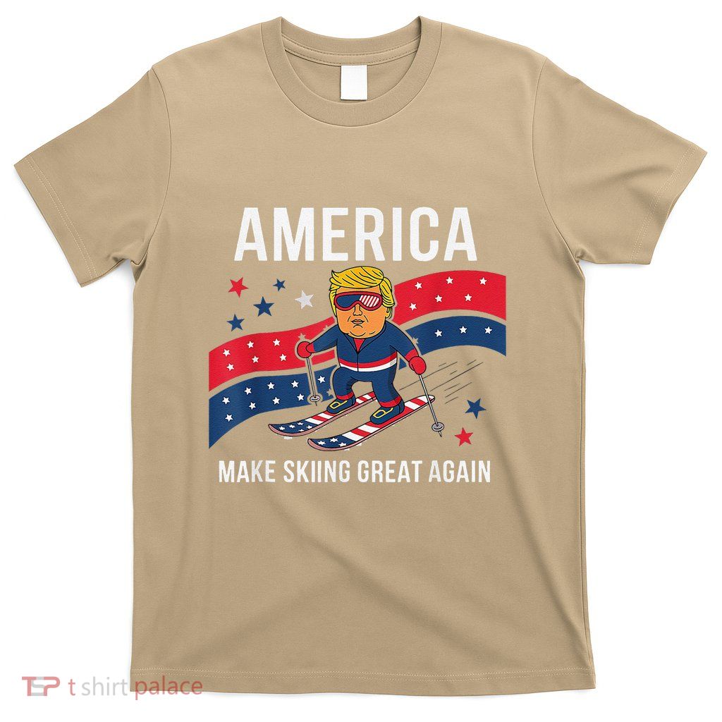 Trump Ski Usa Christmas Make Skiing Great Again T-Shirt