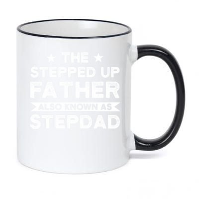 The Stepped Up Father Stepson Bonusson Stepdad Gift 11oz Black Color Changing Mug