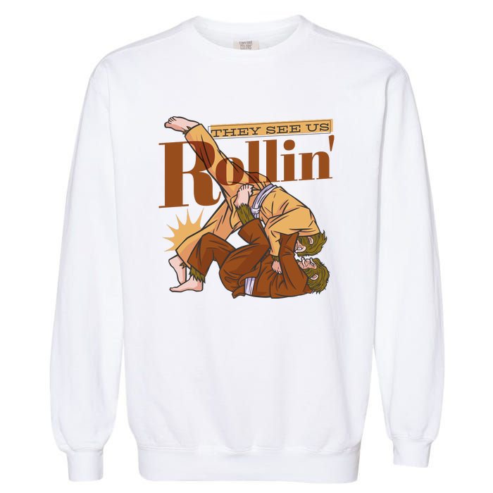 They See Us Rollin Big Foot Martial Arts Garment-Dyed Sweatshirt