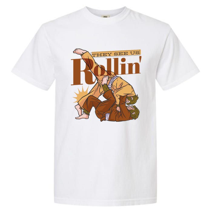 They See Us Rollin Big Foot Martial Arts Garment-Dyed Heavyweight T-Shirt