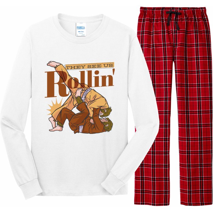 They See Us Rollin Big Foot Martial Arts Long Sleeve Pajama Set