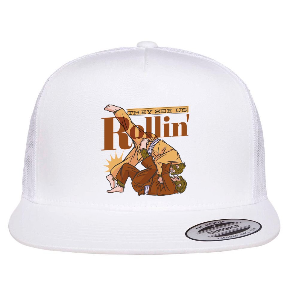 They See Us Rollin Big Foot Martial Arts Flat Bill Trucker Hat