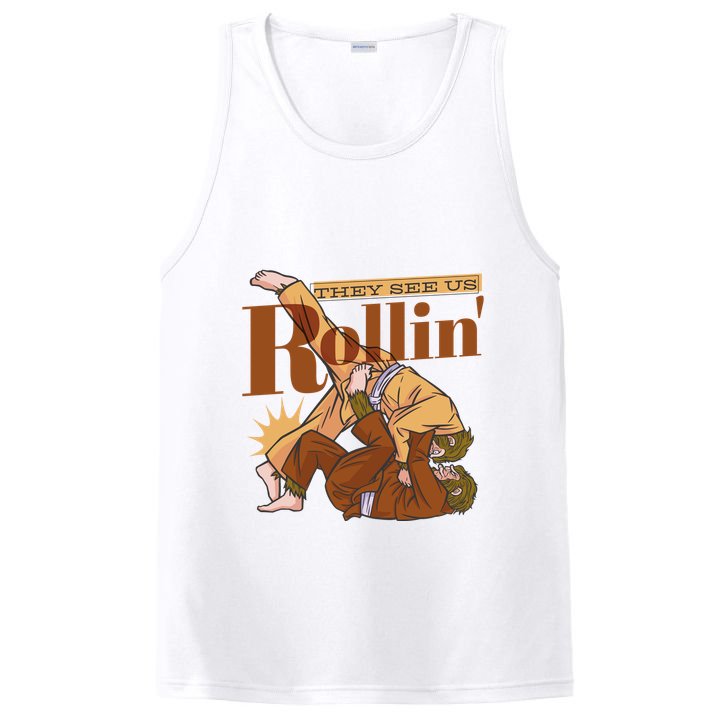They See Us Rollin Big Foot Martial Arts PosiCharge Competitor Tank