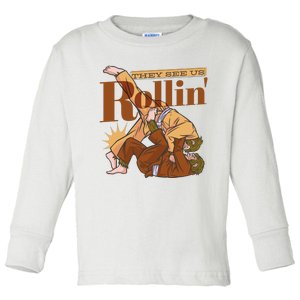 They See Us Rollin Big Foot Martial Arts Toddler Long Sleeve Shirt