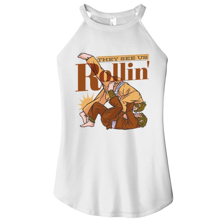 They See Us Rollin Big Foot Martial Arts Women's Perfect Tri Rocker Tank
