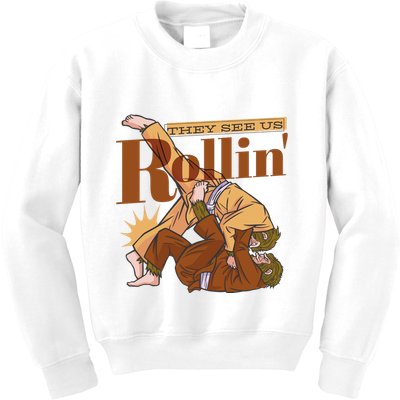 They See Us Rollin Big Foot Martial Arts Kids Sweatshirt
