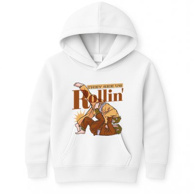 They See Us Rollin Big Foot Martial Arts Kids Hoodie