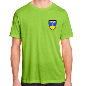 Tatical Support Ukrainian Flag Shield I Stand With Ukraine Military Adult ChromaSoft Performance T-Shirt