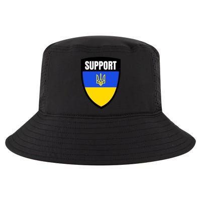 Tatical Support Ukrainian Flag Shield I Stand With Ukraine Military Cool Comfort Performance Bucket Hat