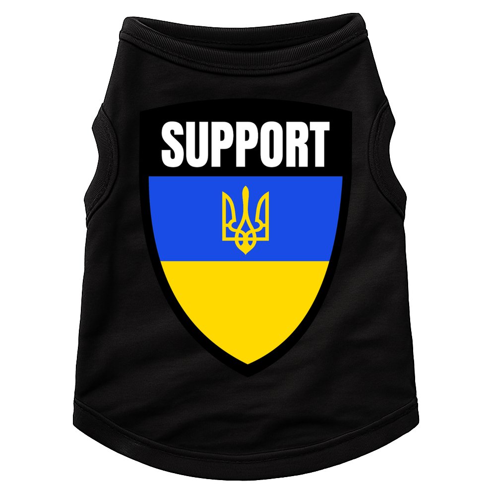 Tatical Support Ukrainian Flag Shield I Stand With Ukraine Military Doggie Tank