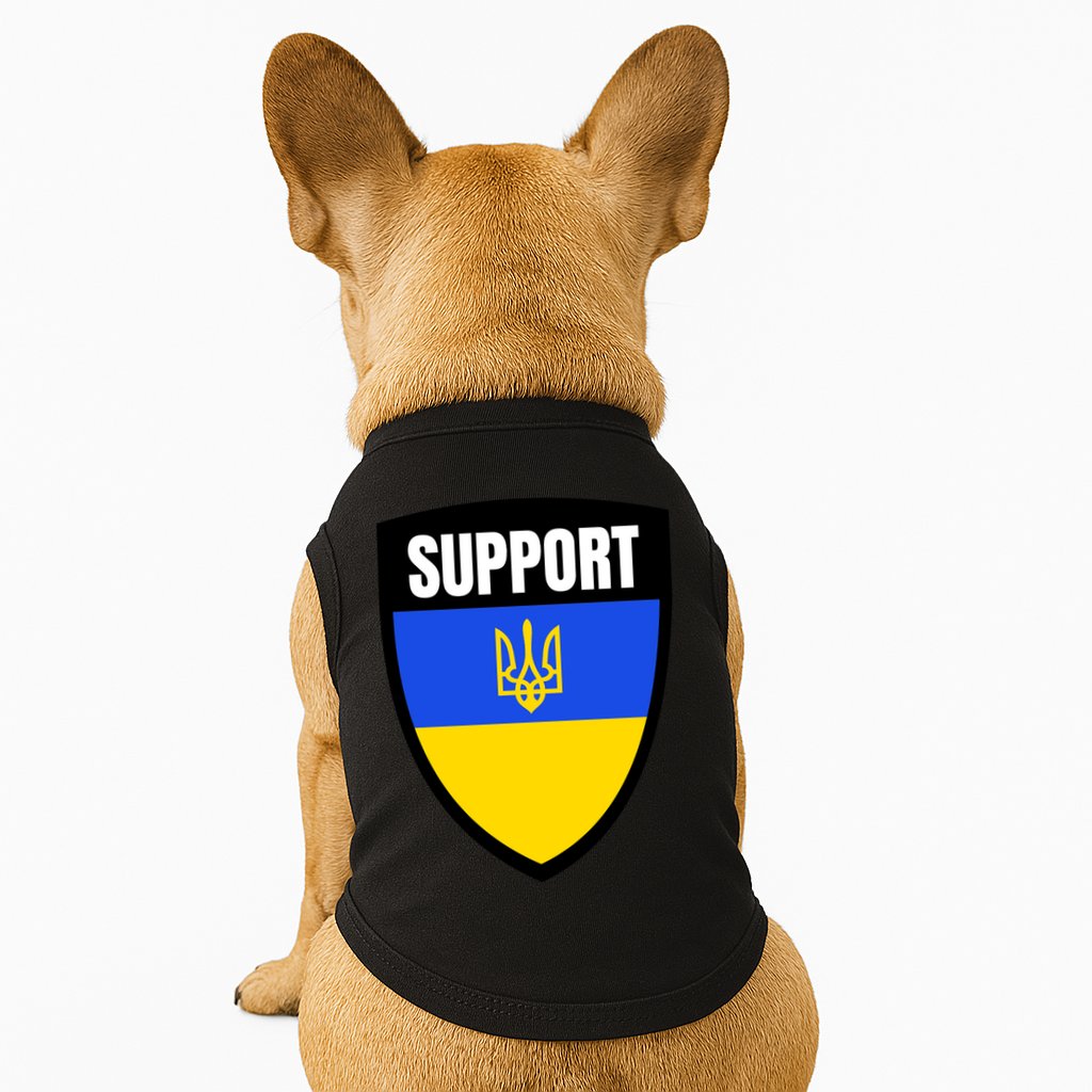 Tatical Support Ukrainian Flag Shield I Stand With Ukraine Military Doggie Tank