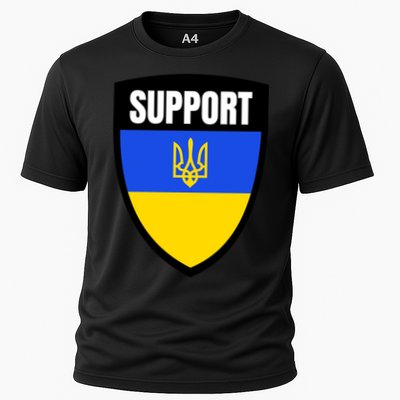 Tatical Support Ukrainian Flag Shield I Stand With Ukraine Military Performance Shirt