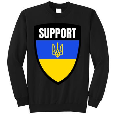 Tatical Support Ukrainian Flag Shield I Stand With Ukraine Military Sweatshirt
