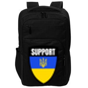 Tatical Support Ukrainian Flag Shield I Stand With Ukraine Military Impact Tech Backpack