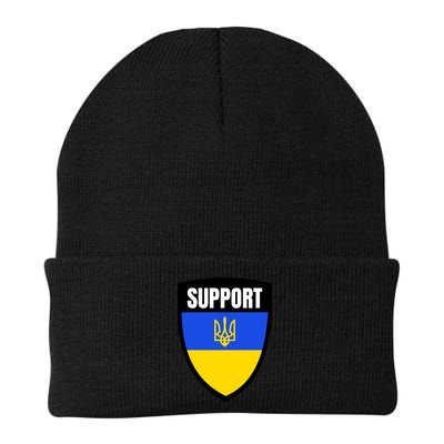 Tatical Support Ukrainian Flag Shield I Stand With Ukraine Military Beanie