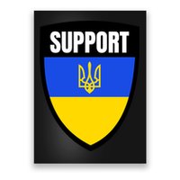 Tatical Support Ukrainian Flag Shield I Stand With Ukraine Military Poster
