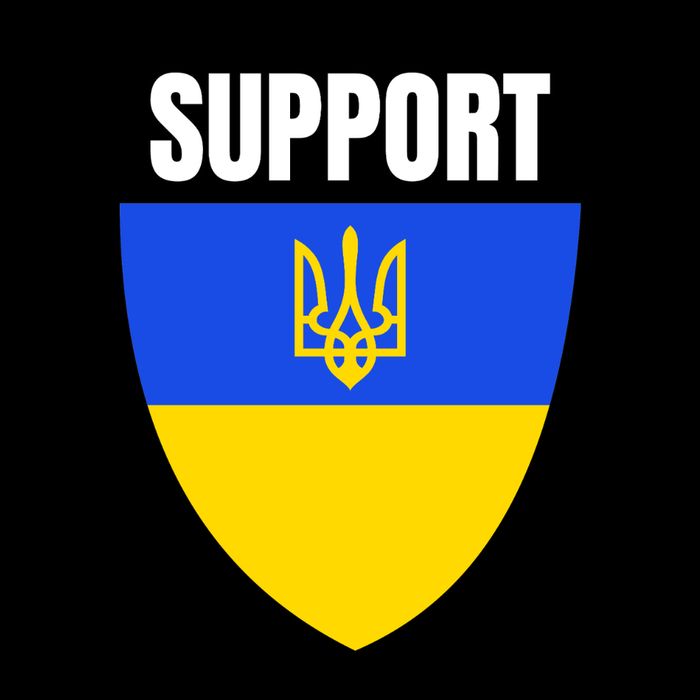 Tatical Support Ukrainian Flag Shield I Stand With Ukraine Military Poster