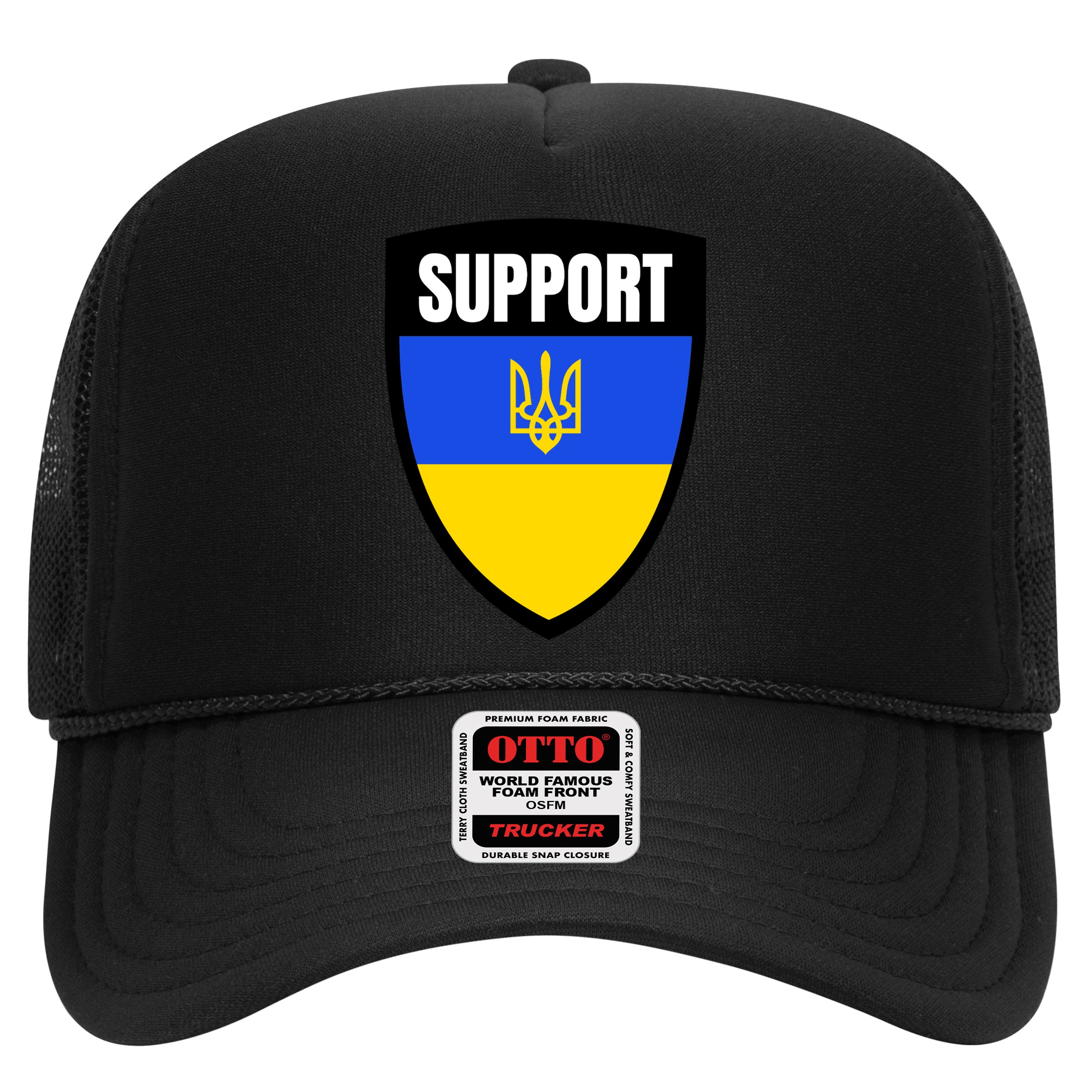 Tatical Support Ukrainian Flag Shield I Stand With Ukraine Military Hat