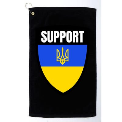 Tatical Support Ukrainian Flag Shield I Stand With Ukraine Military Golf Towel