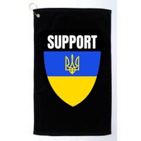 Tatical Support Ukrainian Flag Shield I Stand With Ukraine Military Golf Towel