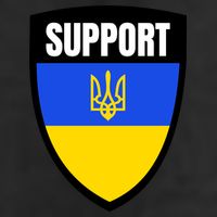 Tatical Support Ukrainian Flag Shield I Stand With Ukraine Military Golf Towel