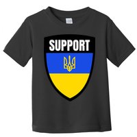 Tatical Support Ukrainian Flag Shield I Stand With Ukraine Military Toddler T-Shirt