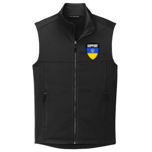 Tatical Support Ukrainian Flag Shield I Stand With Ukraine Military Collective Smooth Fleece Vest