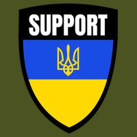 Tatical Support Ukrainian Flag Shield I Stand With Ukraine Military T-Shirt