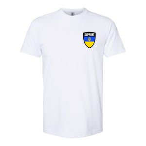 Tatical Support Ukrainian Flag Shield I Stand With Ukraine Military Softstyle CVC T-Shirt