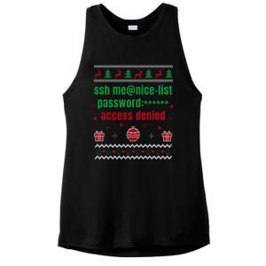 Tech Support Ugly Christmas Funny Computer It Nerd Xmas Long Sleeve Ladies PosiCharge Tri-Blend Wicking Tank