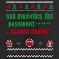 Tech Support Ugly Christmas Funny Computer It Nerd Xmas Long Sleeve 7 Panel Mesh Trucker Snapback Hat